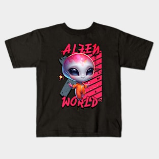 Warning: May Abduct You with my cuteness | cute funny alien Kids T-Shirt